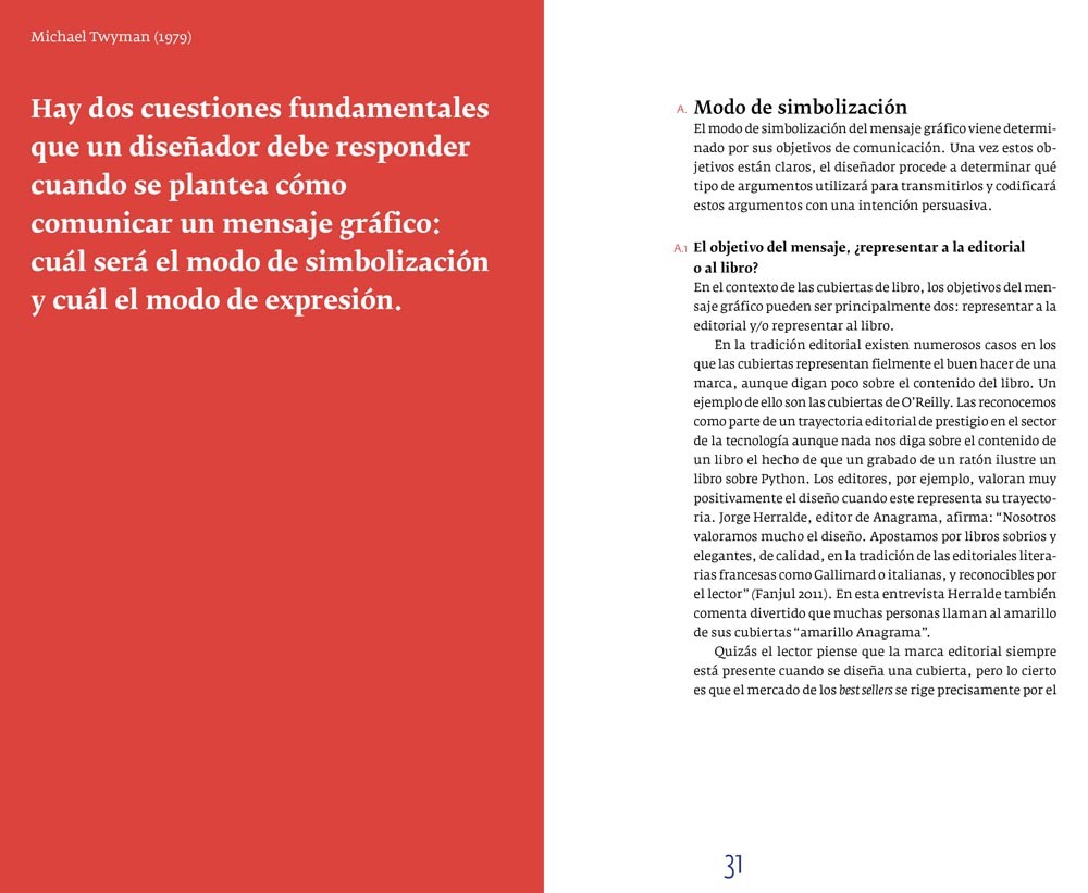 Un sistema gráfico para las cubiertas de los libros